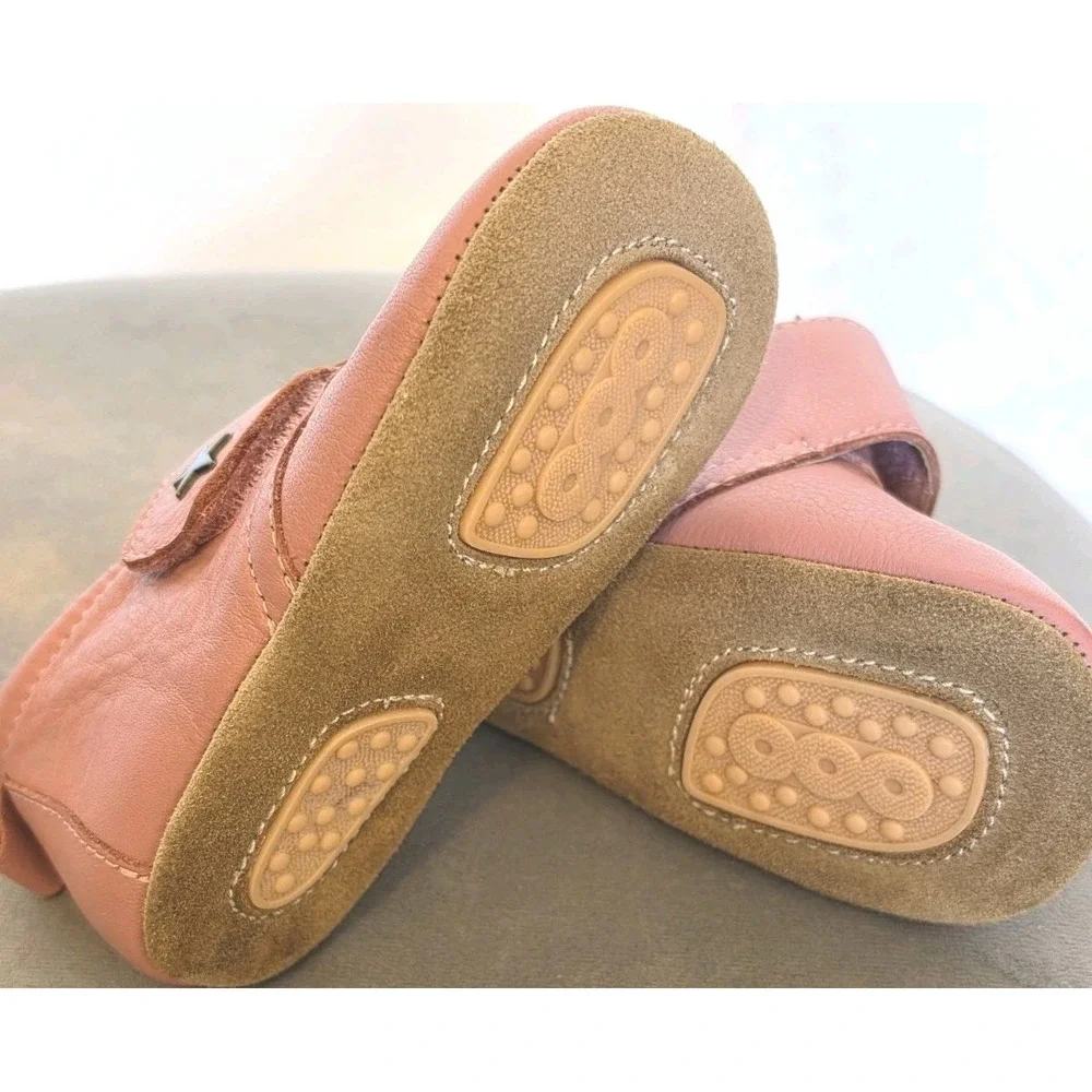 Bisgaard Baby Star Old Rose First Pr Handmade Leather Toddler Girls EU 23 US 7